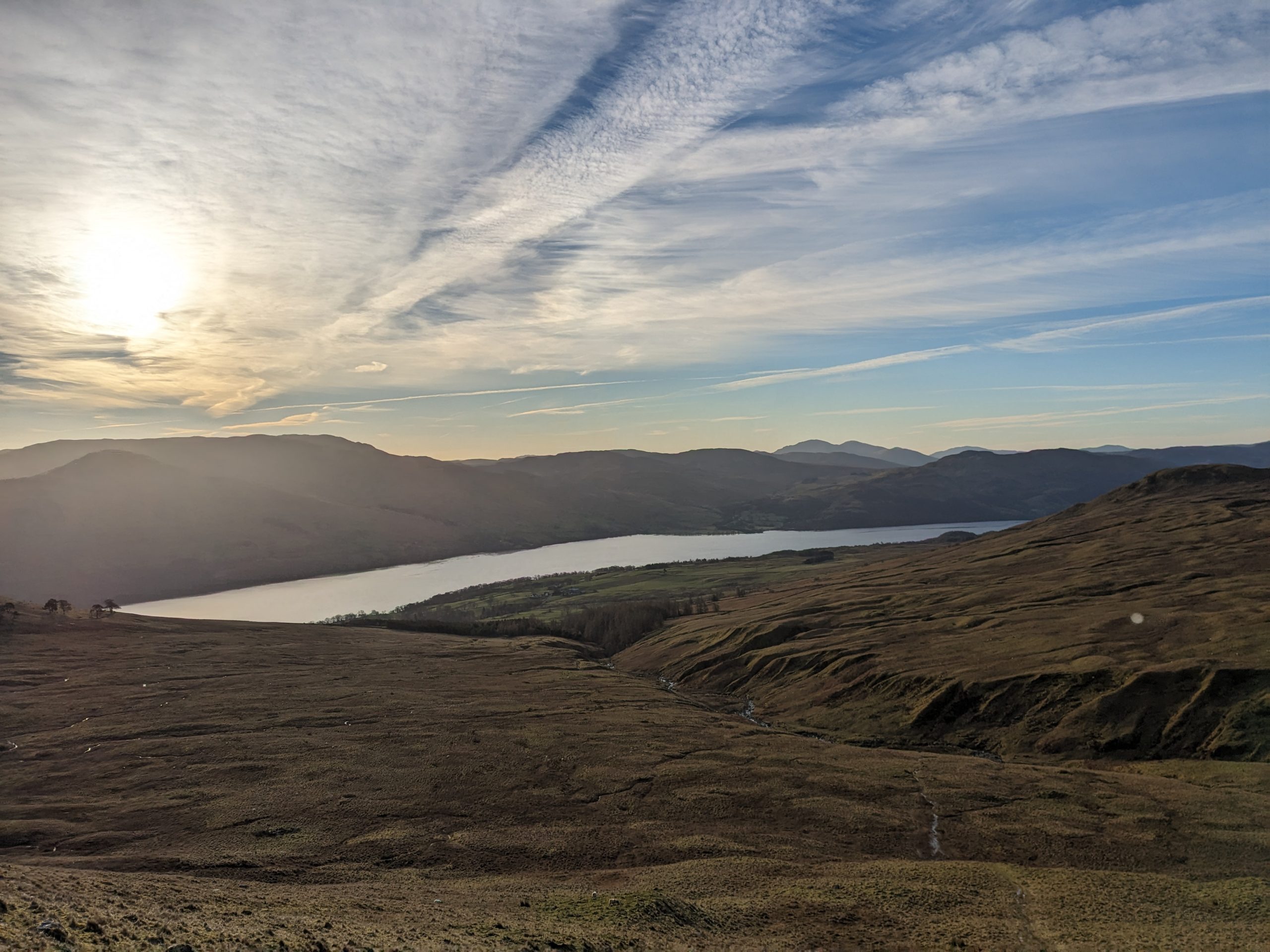 Photo of rolling hills in Perth and Kinross at sunrise.